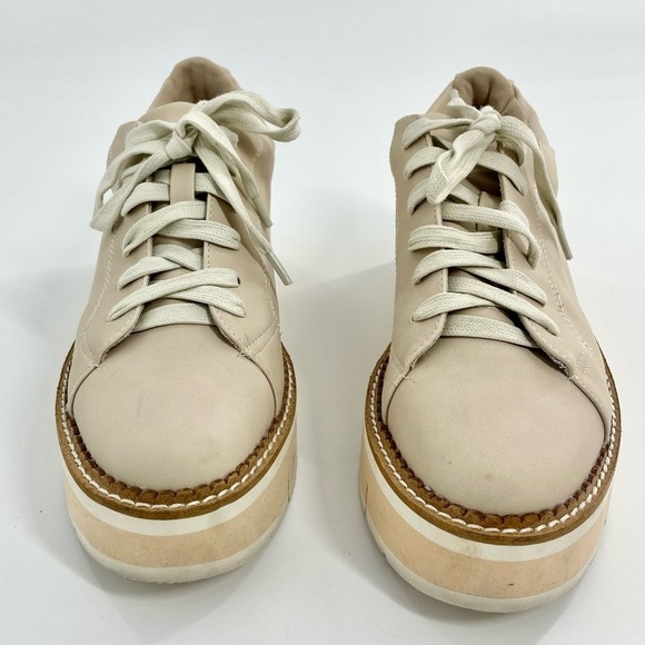 ShuShop Shoes Sarabeth Platform Sneakers Neutral Tan Low Lace Up Size 9 - Picture 5 of 12